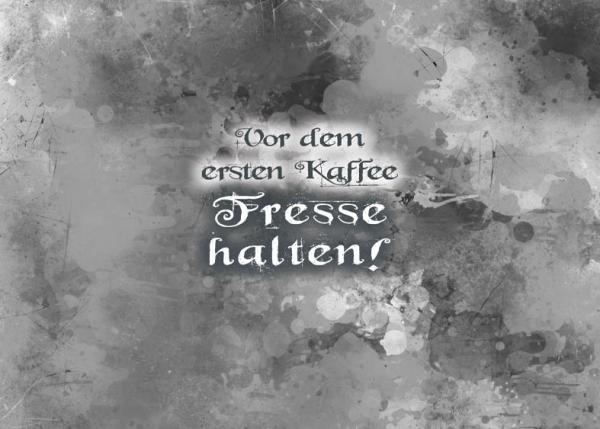 Vor dem ersten Kaffee Fresse halten! - SET Taschenpaneel Softshell